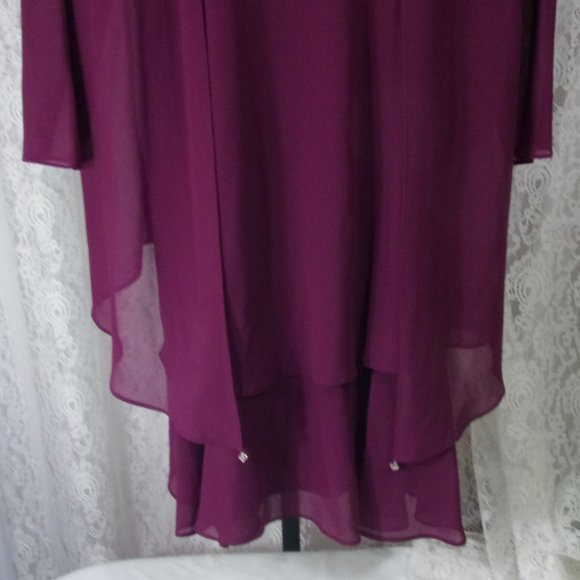 Draper's and Damon Jacket Dress Wineberry NWOT Size 12 - Picture 4 of 4